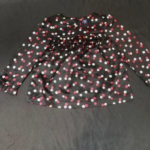 Baby Gap Black Floral Blouse